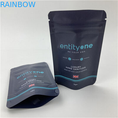 Özel Logo Baskılı Zıpkınlı Ayağa Kalk Çanta Mat Finish Alüminyum Folyo Gıda Sınıfı Malzemesi Doypack