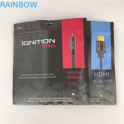 Üç taraflı mühürlü Mylar ambalaj torbası fermuarlı düz poşet 10 renge kadar kabul edilir