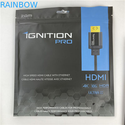 Üç taraflı mühürlü Mylar ambalaj torbası fermuarlı düz poşet 10 renge kadar kabul edilir