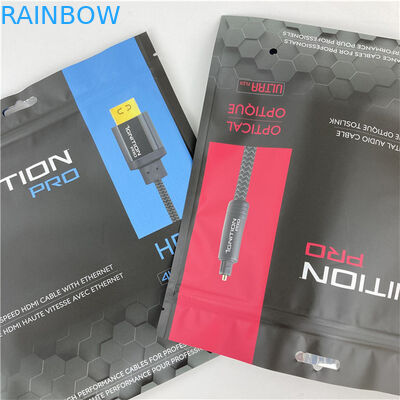 Üç taraflı mühürlü Mylar ambalaj torbası fermuarlı düz poşet 10 renge kadar kabul edilir