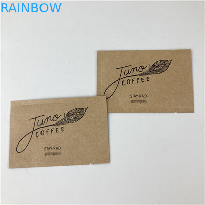 Üç taraflı mühürlü Mylar Kraft Kağıt Çantası Özel Baskı Biyolojik Bozulur Kağıt Çantası