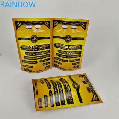 Dijital baskı plastikli protein tozu ziplock gıda ambalajı torbaları