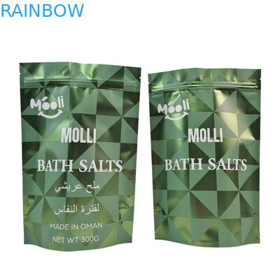 Vücut Makyajı için Plastik Paketleme, Banyo Tuzu, Doğal Batırma, Fermuarlı Mylar Torbaları