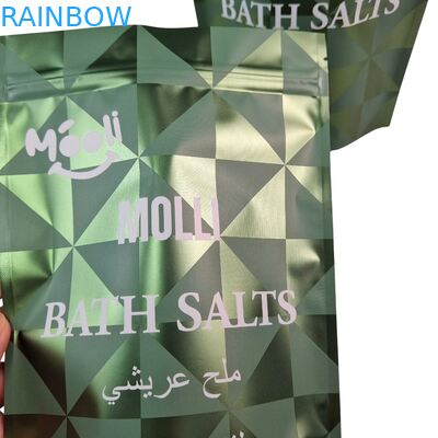 Vücut Makyajı için Plastik Paketleme, Banyo Tuzu, Doğal Batırma, Fermuarlı Mylar Torbaları