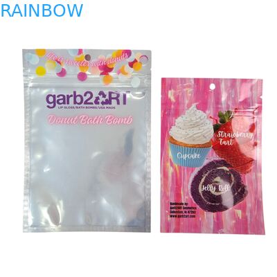 Özel Tasarımlı Kendini Sızdıran Nem İzleyici Sıcaklık Kapalı Fermuar Şeffaf Ön Alüminyum Folyo Geri Şeker İçin Mylar Plastik Torba