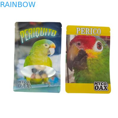 Özel Tasarımlı Kendini Sızdıran Nem İzleyici Sıcaklık Kapalı Fermuar Şeffaf Ön Alüminyum Folyo Geri Şeker İçin Mylar Plastik Torba