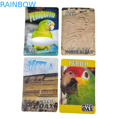 Özel Tasarımlı Kendini Sızdıran Nem İzleyici Sıcaklık Kapalı Fermuar Şeffaf Ön Alüminyum Folyo Geri Şeker İçin Mylar Plastik Torba