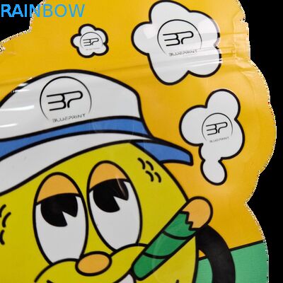 Yenilebilir Cali 3.5g 7g Mylar Kilitli Yumuşak Dokunuşlu Koku Geçirmez Düzensiz Şekilli Kurabiye Kalıp Kesim Ambalaj Plastik Poşet