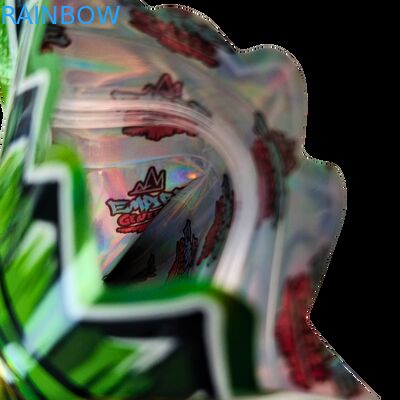 Baskılı Mylar Torbaların İçinde Ot Tütünü Yenilebilir Sakızlı Kurabiye Ambalajı Parlak Isı Yalıtımlı Özel Şekilli Plastik Torbalar