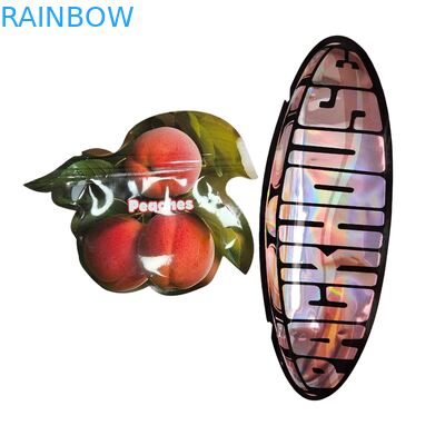 Baskılı Mylar Torbaların İçinde Ot Tütünü Yenilebilir Sakızlı Kurabiye Ambalajı Parlak Isı Yalıtımlı Özel Şekilli Plastik Torbalar