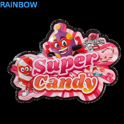 Öldürün 3.5g Plastik Torba Parlak Fermuar Mylar için Sakızlı Bitki Şekerleme Paketleme Kokusuz Parlak Yüzey