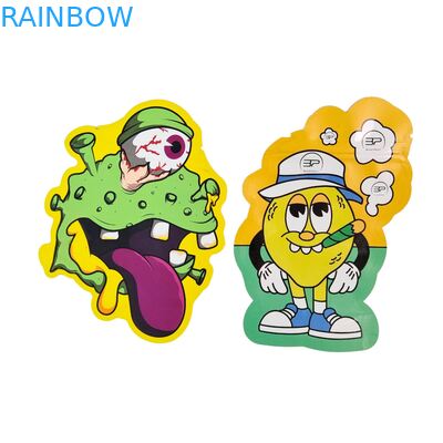 Özel Şekil 3.5g Ekran Kutusu Mylar Torbalar Çocuk Korumalı Yumuşak Dokunuşlu Kalıp Kesim Torba 1g 3.5g 7g 14g 28g Yenilebilir Plastik İçin