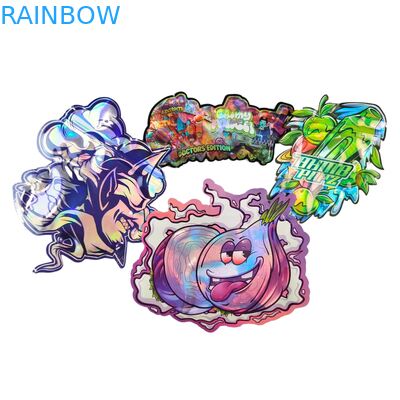 Özel Şekil 3.5g Ekran Kutusu Mylar Torbalar Çocuk Korumalı Yumuşak Dokunuşlu Kalıp Kesim Torba 1g 3.5g 7g 14g 28g Yenilebilir Plastik İçin