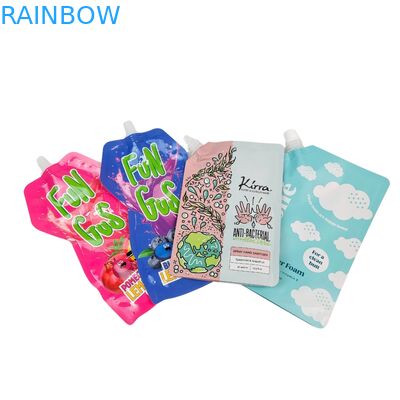 Dudaklı Sıvı Plastik Ayakta Durabilen Kese Kozmetik İçecek Losyonu için Sıkma Ambalaj Torbası