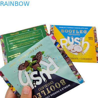 Yiyebilir Alüminyum folyo çanta arka mühür küçük plastik Mylar yulaf çikolata enerji çubuğu kurabiye atıştırmalık şekerleme ambalaj torbası