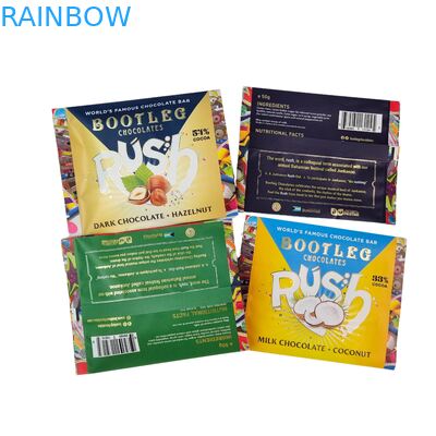 Yiyebilir Alüminyum folyo çanta arka mühür küçük plastik Mylar yulaf çikolata enerji çubuğu kurabiye atıştırmalık şekerleme ambalaj torbası
