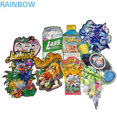 Gıda Sınıfı Doypack Kalıp Kesim Cali 3.5g 7g 14g 28g Şekerli Kurabiye Mylar Poşetler Parlak/mat Koku Geçirmez Kilitli Poşetler