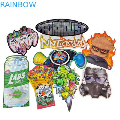 Gıda Sınıfı Doypack Kalıp Kesim Cali 3.5g 7g 14g 28g Şekerli Kurabiye Mylar Poşetler Parlak/mat Koku Geçirmez Kilitli Poşetler