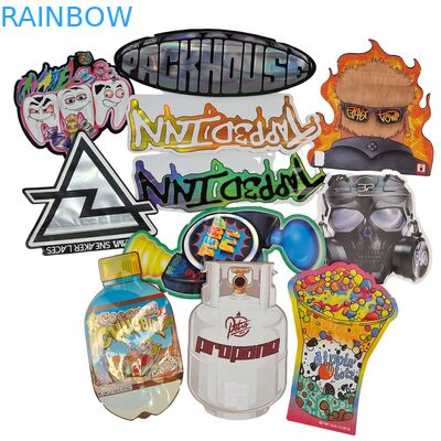 Gıda Sınıfı Doypack Kalıp Kesim Cali 3.5g 7g 14g 28g Şekerli Kurabiye Mylar Poşetler Parlak/mat Koku Geçirmez Kilitli Poşetler