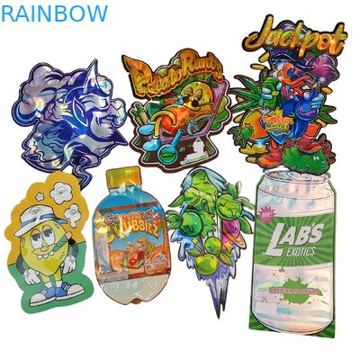 Gıda Sınıfı Doypack Kalıp Kesim Cali 3.5g 7g 14g 28g Şekerli Kurabiye Mylar Poşetler Parlak/mat Koku Geçirmez Kilitli Poşetler