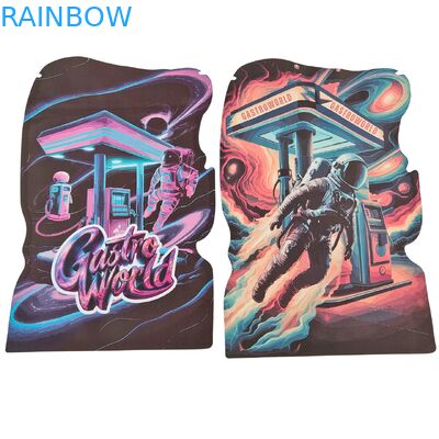 Düzensiz Şekil Öldürme Kesim Mylar Çantaları Kurabiye Sakızları Tütün PET Plastik Çanta Çocuk Kanıtlı Fermuar Çantaları