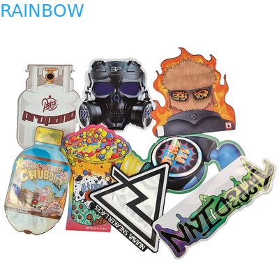 Özelleştirilmiş Logo 3.5g 7g 14g Yeniden Kapatılabilir PE Plastik Gıda Mühürlü Ambalaj Fermuarlı Kilitli Folyo Poşet Çocuk Kokusu Geçirmez Otlu Sakızlı Mylar Çanta