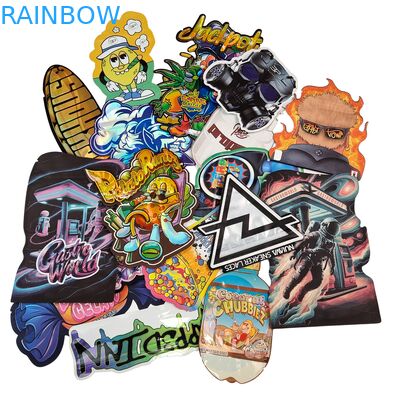 Özelleştirilmiş Logo 3.5g 7g 14g Yeniden Kapatılabilir PE Plastik Gıda Mühürlü Ambalaj Fermuarlı Kilitli Folyo Poşet Çocuk Kokusu Geçirmez Otlu Sakızlı Mylar Çanta