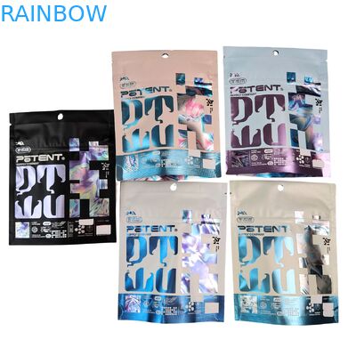 Dijital Baskı Holografik 3.5g Cali Paketleri 4x5 Saşe Düzensiz Alüminyum Folyo Mantar Şekerleme Ambalajı Kalıp Kesim Mylar Poşetler