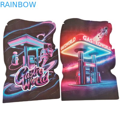 Özel Kalıp Kesim Mylar Torbalar 3.5g-28g Çocuk Kilitli Fermuarlı