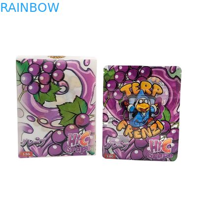 Özel 3.5g Çocuk Korumalı Mylar Çanta (Atıştırmalık Ambalajı İçin)