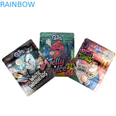 Gıda ambalajı için özel 3.5g-28g yeniden kilitlenebilir Mylar poşetleri