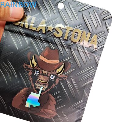 Gıda ambalajı için özel 3.5g-28g yeniden kilitlenebilir Mylar poşetleri