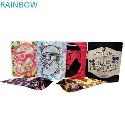 Özel Baskılı 3.5g-28g Yeniden Kapatılabilir Koku Geçirmez Mylar Gıda Torbaları