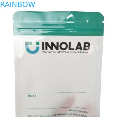 Dental dişler için özelleştirilebilir beyaz fermuar torbası Temiz hizalanıcılar Paketleme Bir tarafı ısı mühürleyici ve logo hizalanımı ile temiz