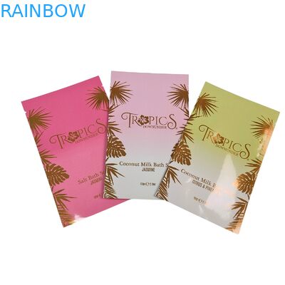 Custom Plastic Bath Salt Bags 3 Side Seal Flat Pouch 1000 pcs MOQ