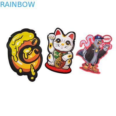 3 yan mühür çocuklara dayanıklı holografik Mylar çantası Alüminyum folyo atıştırmalık ambalaj çantası