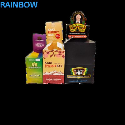 Perakende Teşhir Tezgahı için 350g Kartonlu Kişiselleştirilmiş Katlanabilir Kraft Kağıt Kutu