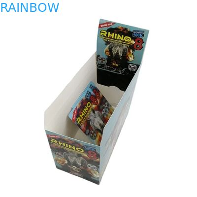 Toptan Satılan Özel Rhino 100k 150k 200k Kapsül Geliştirme Hapları Tıbbı Kağıt Görüntü Kutusu ile 3D Paketleme Kartı