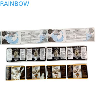 Yapışkan Vinyl PVC Kağıt Dikkate Alıcı Su geçirmez UV Hologram Baskı Kişiselleştirilmiş Logo Paketleme Parça Kağıdı Etiketleri