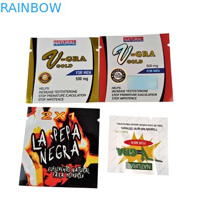 Gıda sınıfı ısı mühürlü plastik fermuar torbası tablet ve ilaç kapsülleri için özel boyutlar