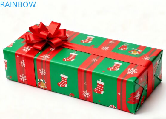 Geri Dönüşümlü Biyolojik Olarak Bozunabilir Kraft Dikdörtgen Hediye Kutuları Katlanabilir Kapak Kurdele UV Kaplama Mat Özel Doğum Günü Noel Hediye Kutusu