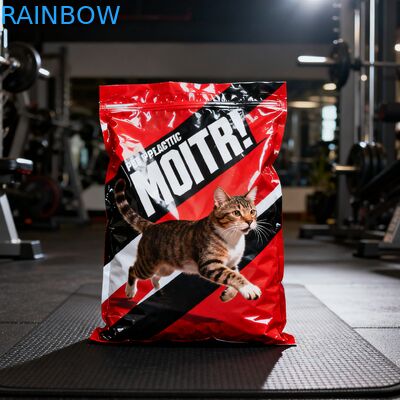 Özel Biyodegradable Hayvan Yemleri Gıda Ambalajı Mylar Torbalar Side Gusset Pocket Dog Cat Pet Food Zipper Bag with Valve