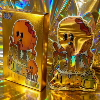 Atıştırmalık Paketleme için Özel Baskılı 3.5g Yeniden Kapatılabilir Mylar Poşetler Dik Durabilen Ambalaj Poşetleri