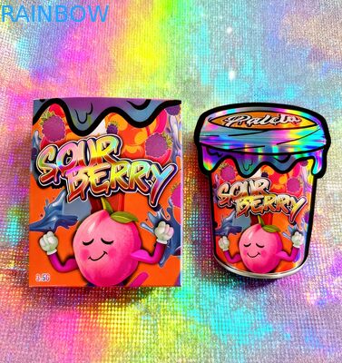 Holografik Kutusu ve Çantası 3.5 Mylar Paketleme Seti Yeniden Kapanabilir 3.5g Yiyebilir Mylar Ölçümlü Kesim Çantaları Ekranlı Tahıl Kutuları