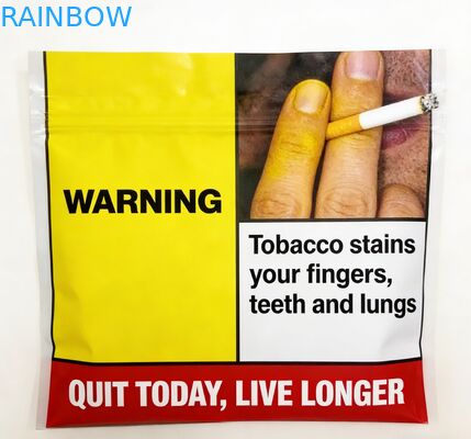 Yeniden Kapatılabilir 3 Tarafı Kapalı 25g 30g 40g 50g 100g Sigara İçimlik Tütün Kesesi Fermuarlı