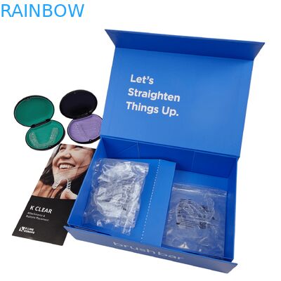 Ortodontik Aligner Ambalajı için Özel Katlanabilir Manyetik Diş Dizleri Kit Kutusu 350g Kalınlığıyla