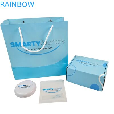 Özel Ortodontik Diş Hizalama Ambalaj Kutuları Braketler Diş Protezi Hizalama Kutusu ve Kağıt Torba