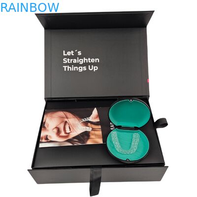 Magnetik Kapalı Özel Diş Aligner Paket Kutusu 350g Kalınlığı ve Diş Alignerleri için Özelleştirilebilir Tasarım