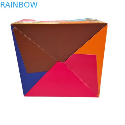 Perakende atıştırmalık ambalajı için kalınlığı 350g ve sıcak damgalama ile özel basılı karton ekran kutusu