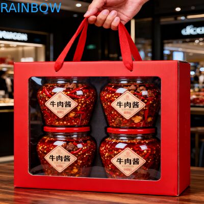 Şeffaf Pencereli Özel Taşınabilir Hediye Kağıt Kutusu Şekerli Kurabiyeler Çörek Kutusu Tutma ile Kağıt Kutuları